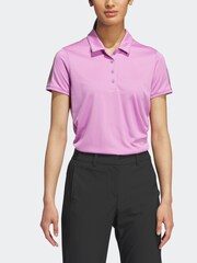 adidas Golf Purple Ultimate365 Printed Polo Shirt - Image 3 of 7