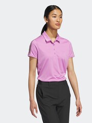 adidas Golf Purple Ultimate365 Printed Polo Shirt - Image 4 of 7