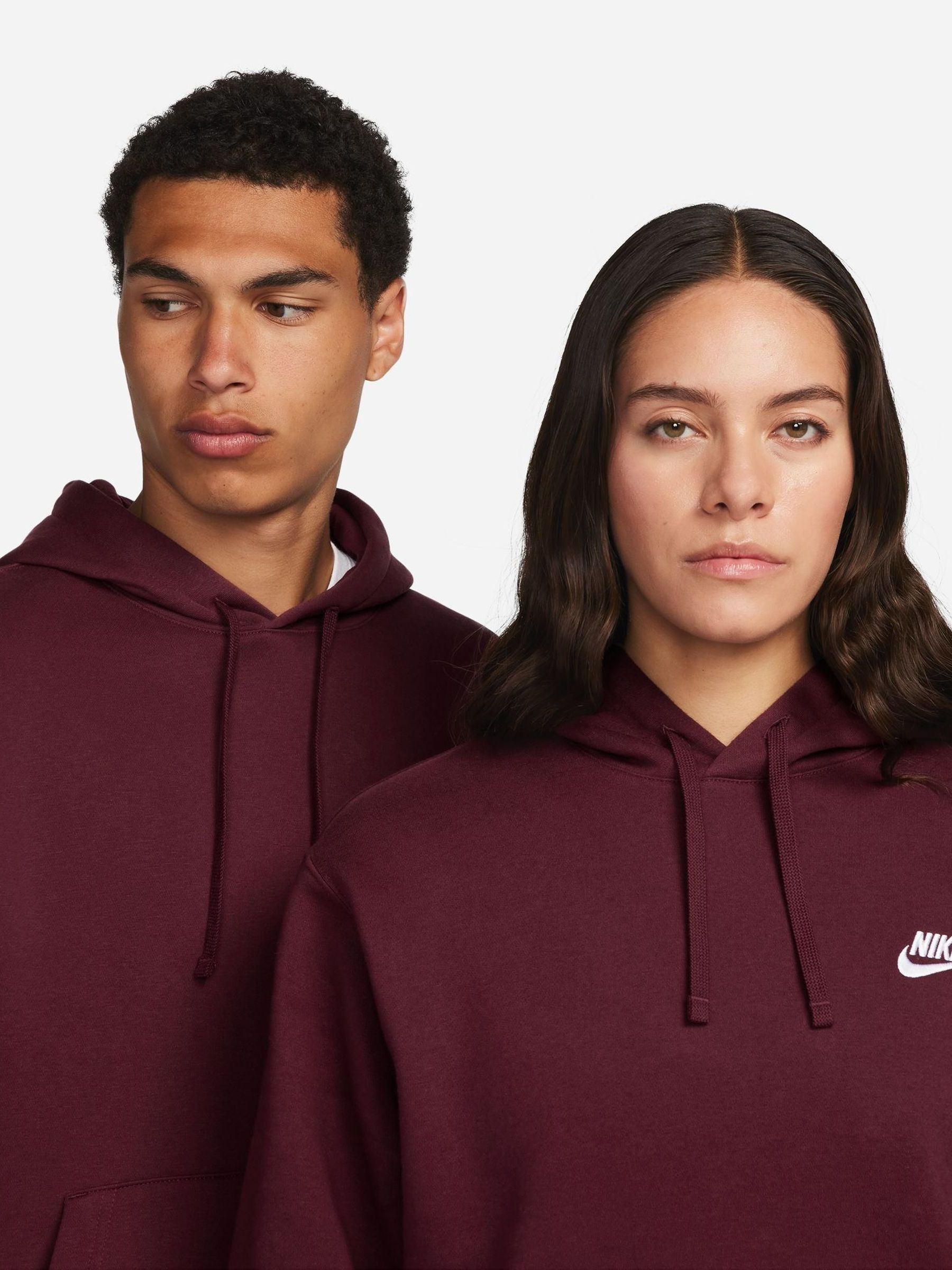 Buy Nike Maroon Red Club Pullover Hoodie from Next Luxembourg