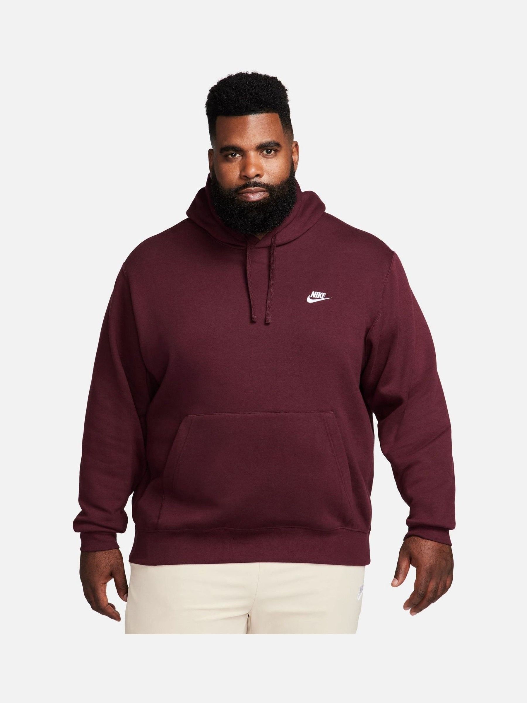 Buy Nike Maroon Red Club Pullover Hoodie from Next Luxembourg