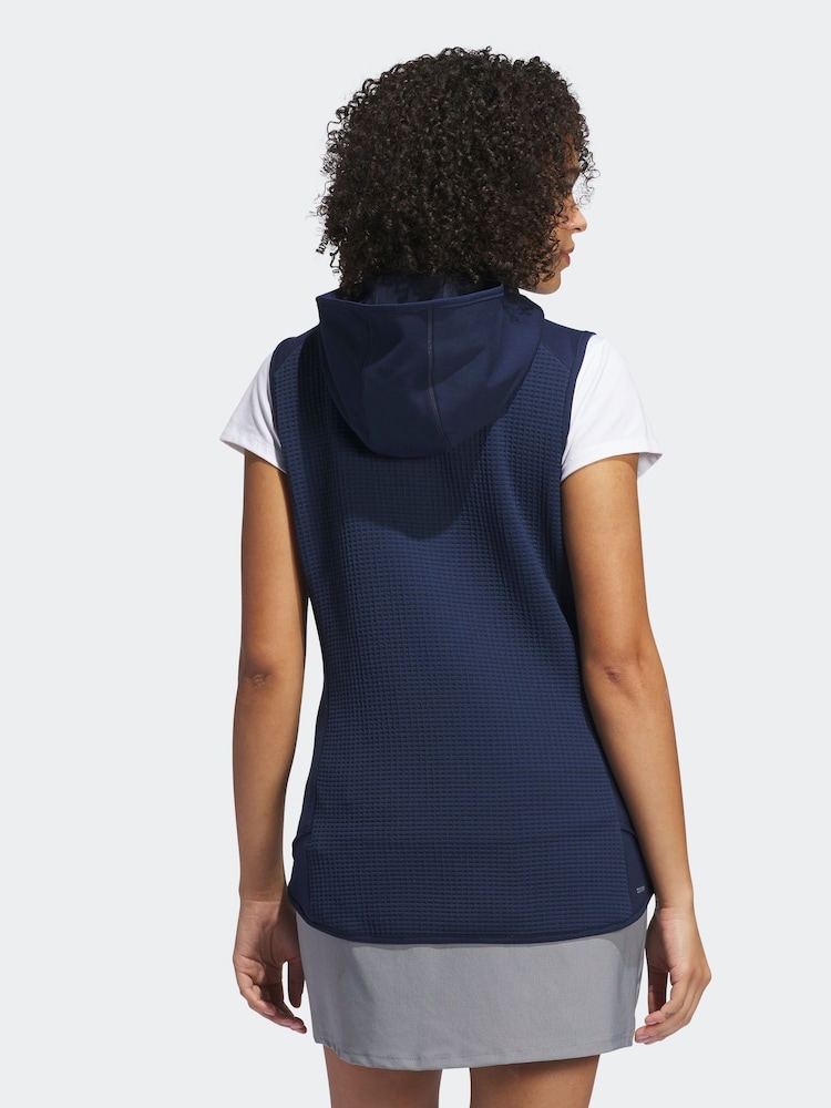 adidas Golf Navy Ultimate365 COLD.RDY Full Zip Gilet - Image 2 of 7 adidas Golf Navy Ultimate365 COLD.RDY Full Zip Gilet - Image 2 of 7