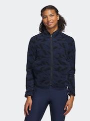adidas Golf Navy Ultimate365 Printed Fleece Jacket - Image 1 of 6