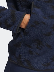 adidas Golf Navy Ultimate365 Printed Fleece Jacket - Image 6 of 6