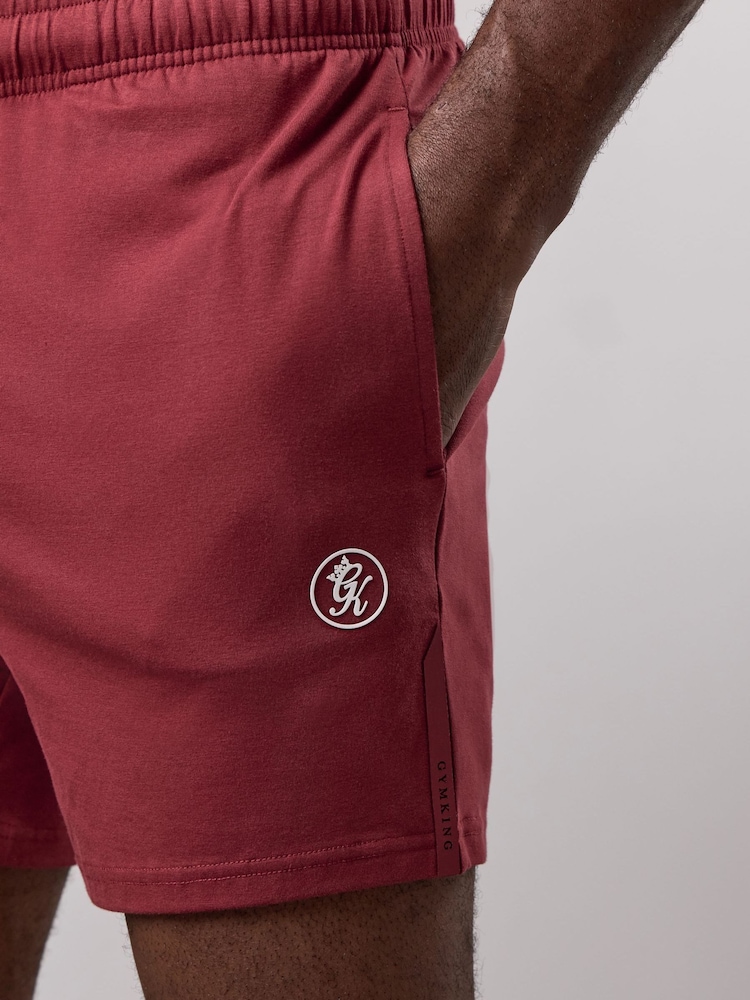Gym King Red Pro Logo Jersey 6 Inch Shorts - Image 4 of 4