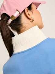 Joules Tadley Blue & White Quarter Zip Sweatshirt - Image 6 of 7