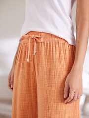 Orange Rib Vest Crinkle Bottom Pyjamas - Image 5 of 9