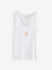 Orange Rib Vest Crinkle Bottom Pyjamas - Image 7 of 9