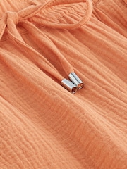 Orange Rib Vest Crinkle Bottom Pyjamas - Image 9 of 9