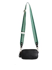 Oliver Bonas Black Naha Geometric Strap Crossbody Bag - Image 2 of 8