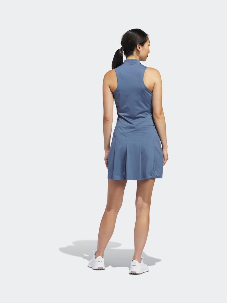 adidas Golf Womens Blue Ultimate365 Tour Pleated Dress - Image 2 of 11