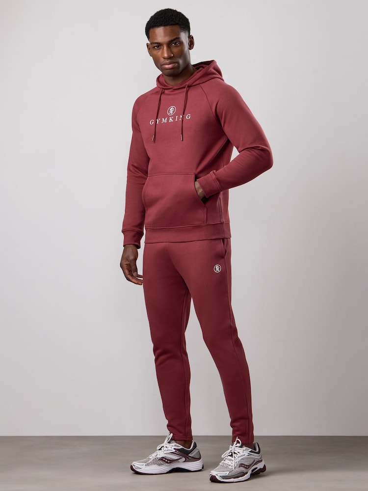 Gym King Red Pro Logo Wine Red Joggers - Image 1 of 4 Gym King Red Pro Logo Wine Red Joggers - Image 1 of 4