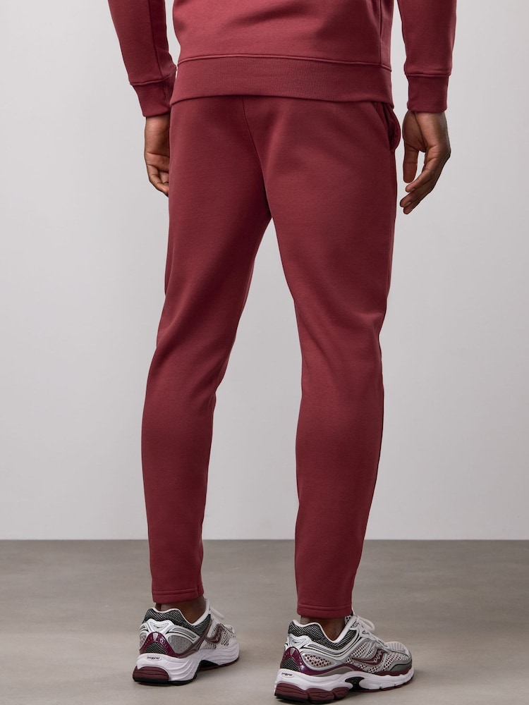 Gym King Red Pro Logo Wine Red Joggers - Image 2 of 4 Gym King Red Pro Logo Wine Red Joggers - Image 2 of 4