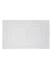Laura Ashley White Cotton Border 100% Cotton Bath Mat - Image 2 of 2