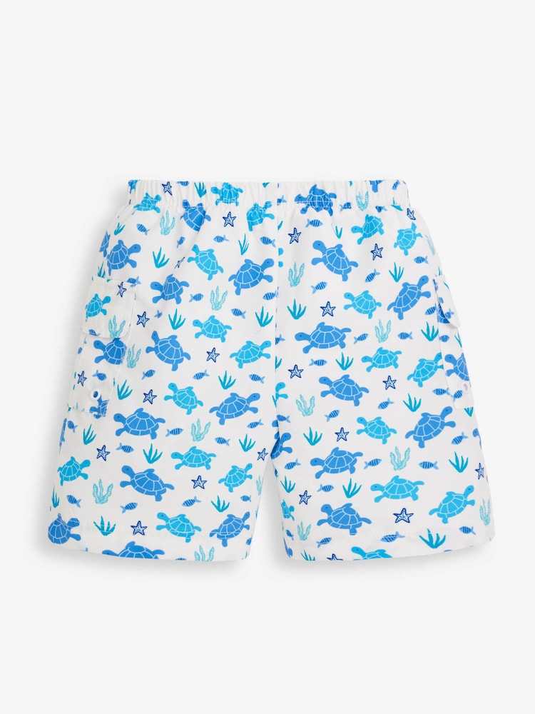 JoJo Maman Bébé Ocean Boys' Ocean Turtle No Nappy Swim Shorts - Image 1 of 3