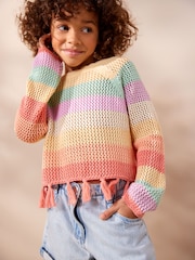 Rainbow 100% Cotton Tassle Jumper (3-16yrs) - Image 1 of 7