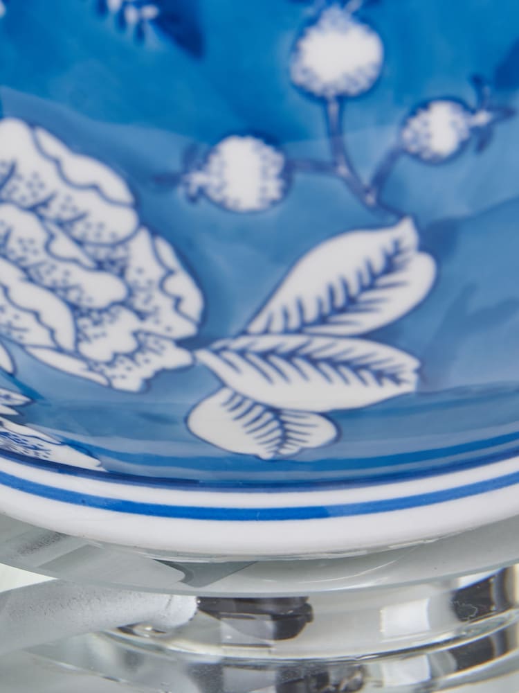 Pacific Blue Altheda Blue and White Floral Table Lamp - Image 4 of 4