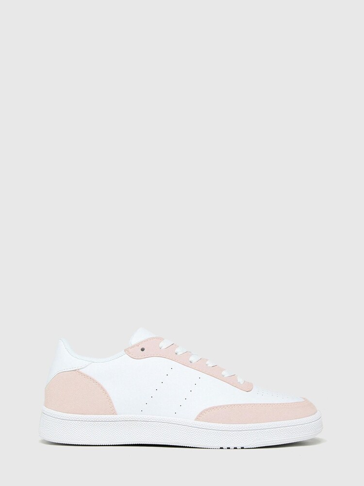 Schuh Women's White Manning Court Lace-Up Trainers - Image 1 of 4