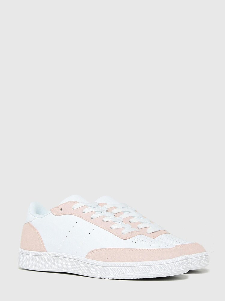 Schuh Women's White Manning Court Lace-Up Trainers - Image 2 of 4