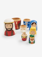 JoJo Maman Bébé Nativity Wooden Nesting Dolls - Image 2 of 4