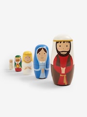 JoJo Maman Bébé Nativity Wooden Nesting Dolls - Image 4 of 4
