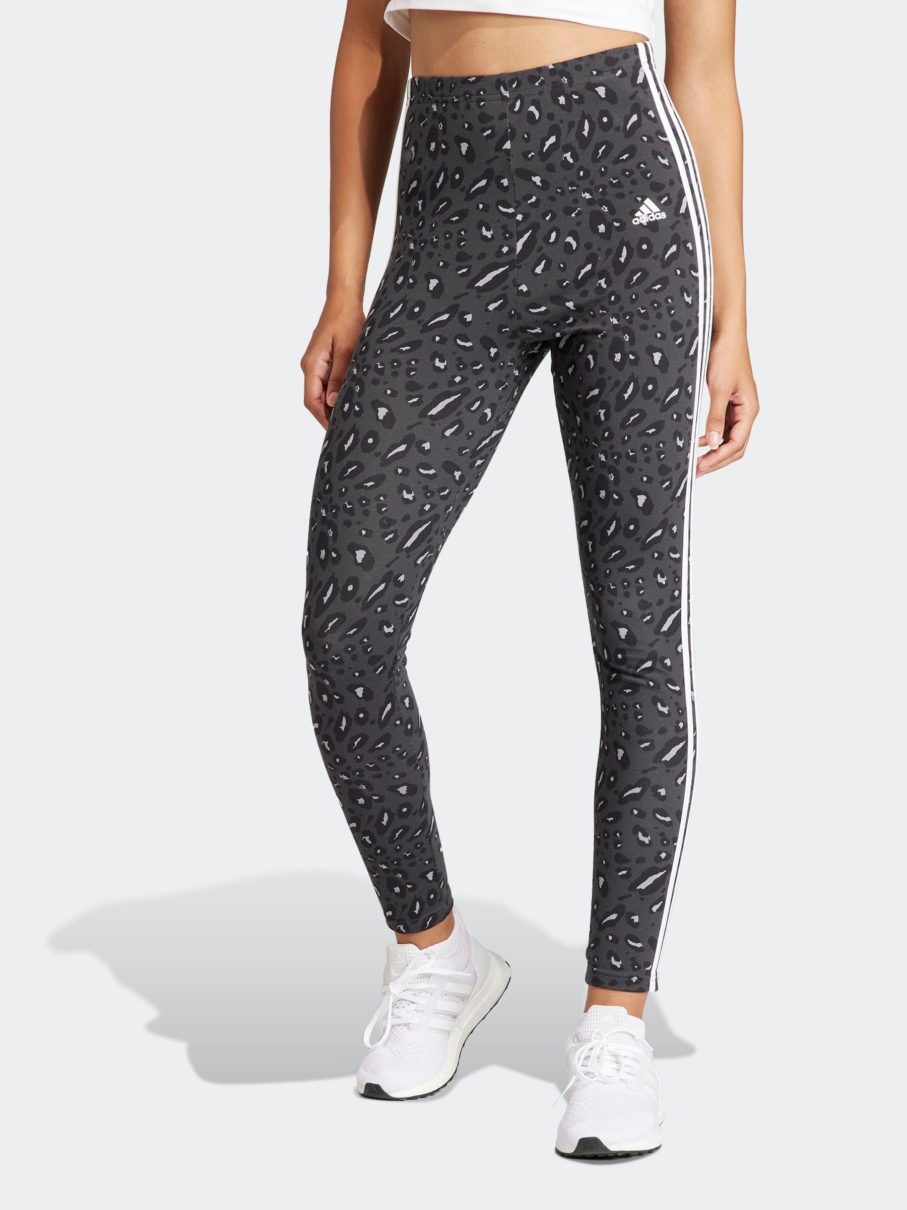 Buy adidas Grey Sportswear Essentials 3 Stripes Animal Print Leggings from Next Bahrain