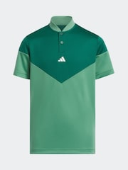 adidas Golf Boys Green HEAT.RDY Sport Collar Polo Shirt - Image 1 of 5