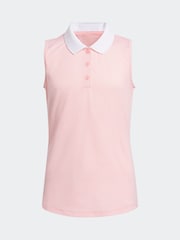 adidas Golf Lime Green Sleeveless Polo Shirt - Image 1 of 5