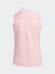 adidas Golf Lime Green Sleeveless Polo Shirt - Image 2 of 5