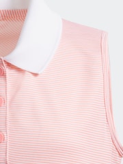adidas Golf Lime Green Sleeveless Polo Shirt - Image 3 of 5