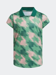 adidas Golf Green HEAT.RDY Printed Polo Shirt - Image 1 of 5