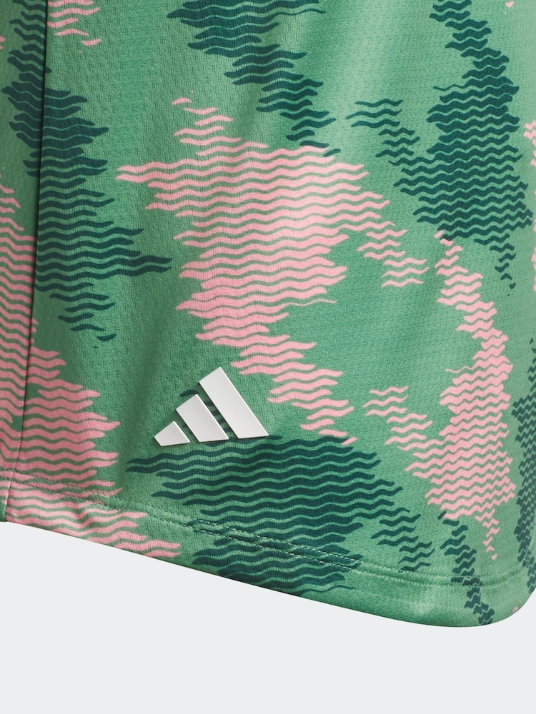 adidas Golf Green HEAT.RDY Printed Polo Shirt - Image 4 of 5