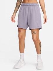 Nike Purple Dri-FIT Attack Fitness Mid Rise 5" Unlined Shorts - Image 1 of 6