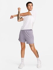 Nike Purple Dri-FIT Attack Fitness Mid Rise 5" Unlined Shorts - Image 4 of 6
