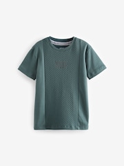 Mineral 100% Cotton Embroidery Textured Short Sleeve T-Shirt (3-16yrs) - Image 1 of 3