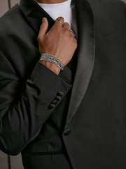 Black EDIT Relaxed Wrap Front Tuxedo Jacket - Image 11 of 18
