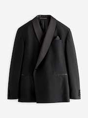 Black EDIT Relaxed Wrap Front Tuxedo Jacket - Image 13 of 18