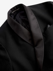 Black EDIT Relaxed Wrap Front Tuxedo Jacket - Image 14 of 18