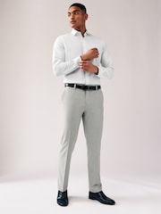 Light Grey Regular Fit Motionflex Stretch Suit Trousers - Image 2 of 8
