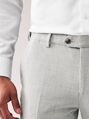 Light Grey Regular Fit Motionflex Stretch Suit Trousers - Image 4 of 8