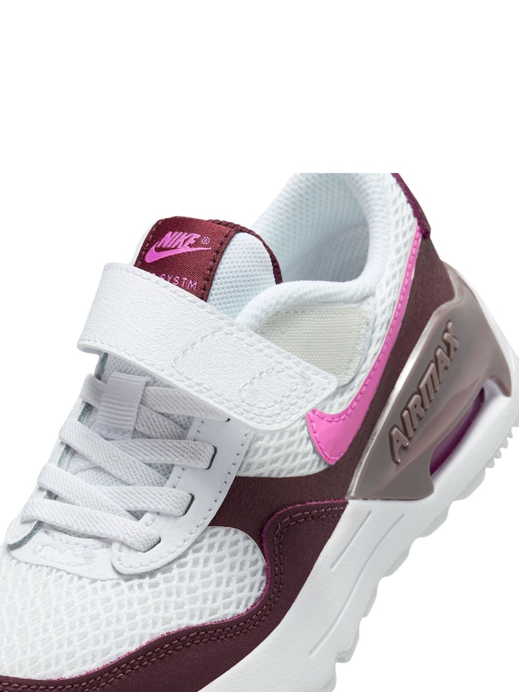 Nike Burg/White Junior Air Max Systm Trainers - Image 10 of 10