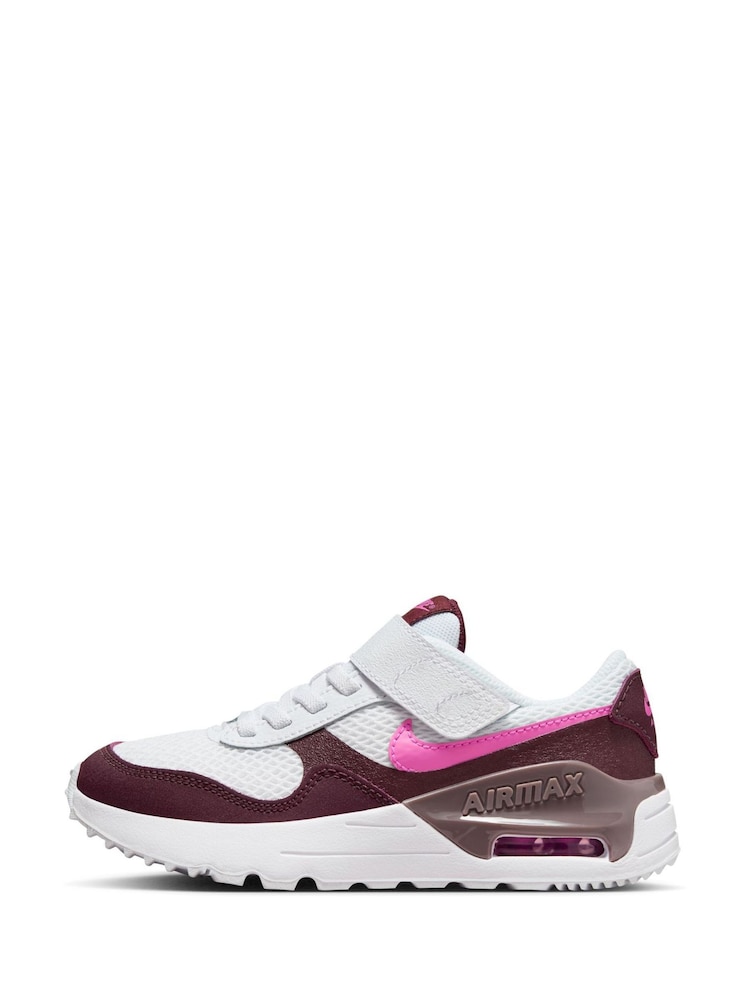 Nike Burg/White Junior Air Max Systm Trainers - Image 2 of 10