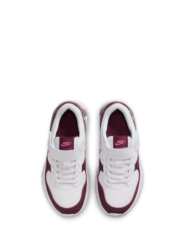 Nike Burg/White Junior Air Max Systm Trainers - Image 6 of 10