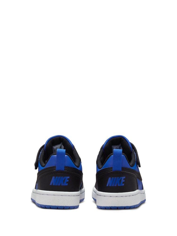 Nike Blue/Black Junior Court Borough Low Recraft Trainers - Image 3 of 9