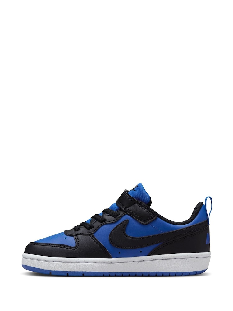 Nike Blue/Black Junior Court Borough Low Recraft Trainers - Image 4 of 9