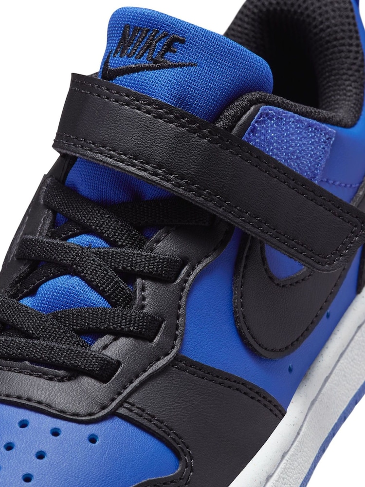Nike Blue/Black Junior Court Borough Low Recraft Trainers - Image 7 of 9