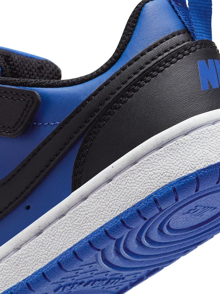 Nike Blue/Black Junior Court Borough Low Recraft Trainers - Image 8 of 9