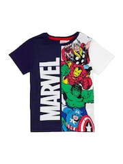 Vanilla Underground Blue Marvel Boys Short 100% Cotton Pyjamas - Image 2 of 5