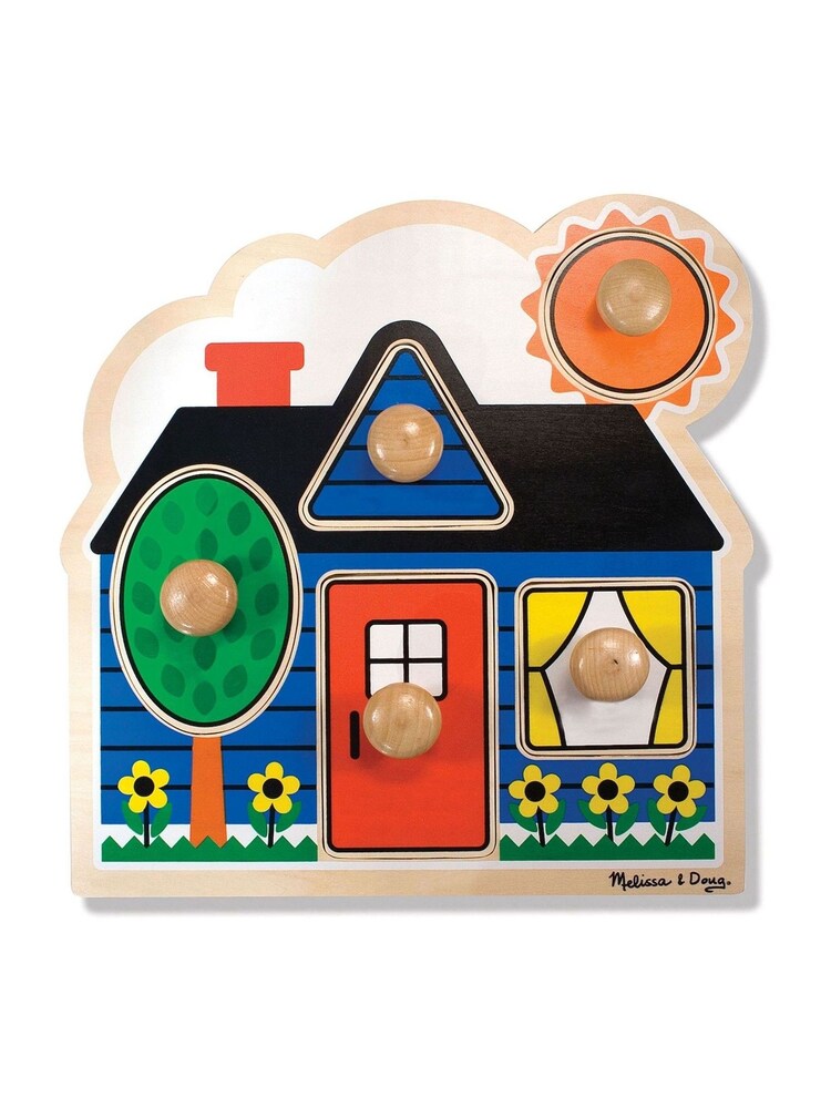 Melissa & Doug First Shapes Jumbo Knob Wooden Puzzle - Image 1 of 4 Melissa & Doug First Shapes Jumbo Knob Wooden Puzzle - Image 1 of 4