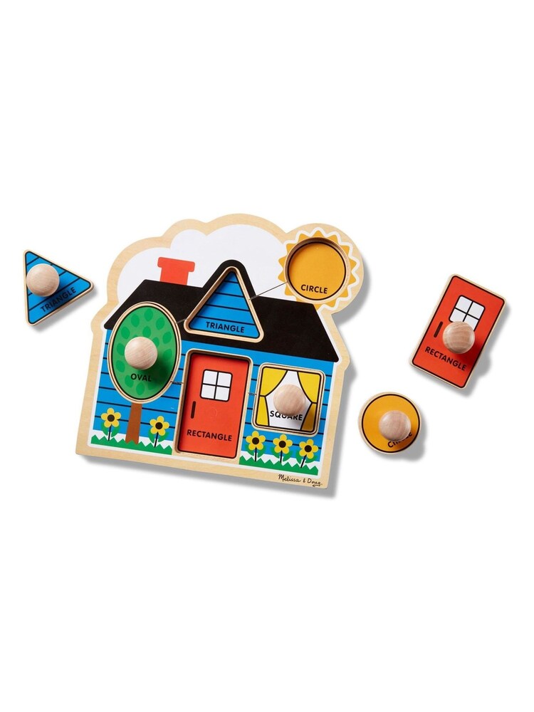 Melissa & Doug First Shapes Jumbo Knob Wooden Puzzle - Image 2 of 4 Melissa & Doug First Shapes Jumbo Knob Wooden Puzzle - Image 2 of 4