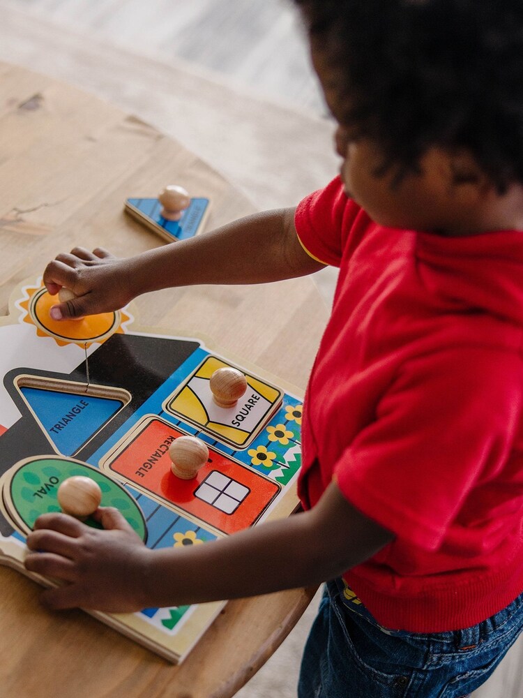 Melissa & Doug First Shapes Jumbo Knob Wooden Puzzle - Image 4 of 4 Melissa & Doug First Shapes Jumbo Knob Wooden Puzzle - Image 4 of 4